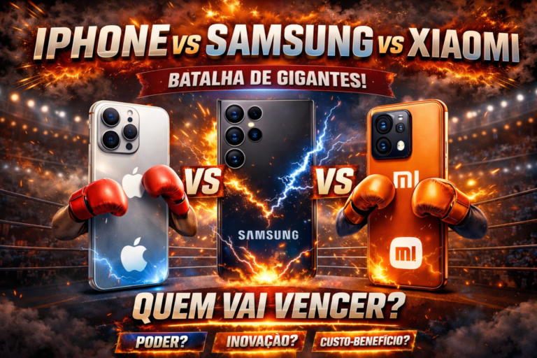 A Batalha dos Gigantes: iPhone vs Samsung vs Xiaomi